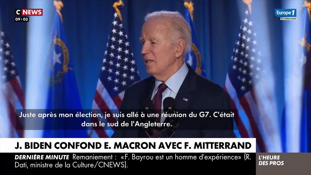 Inquiétude pour Joe Biden qui en plein discours confond Emmanuel Macron et François Mitterrand puis la France et l'Allemagne ! - Regardez