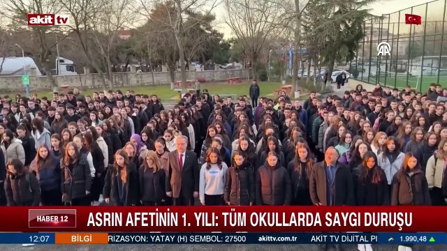 Asrın afetinin 1. yılı; Tüm okullarda saygı duruşu