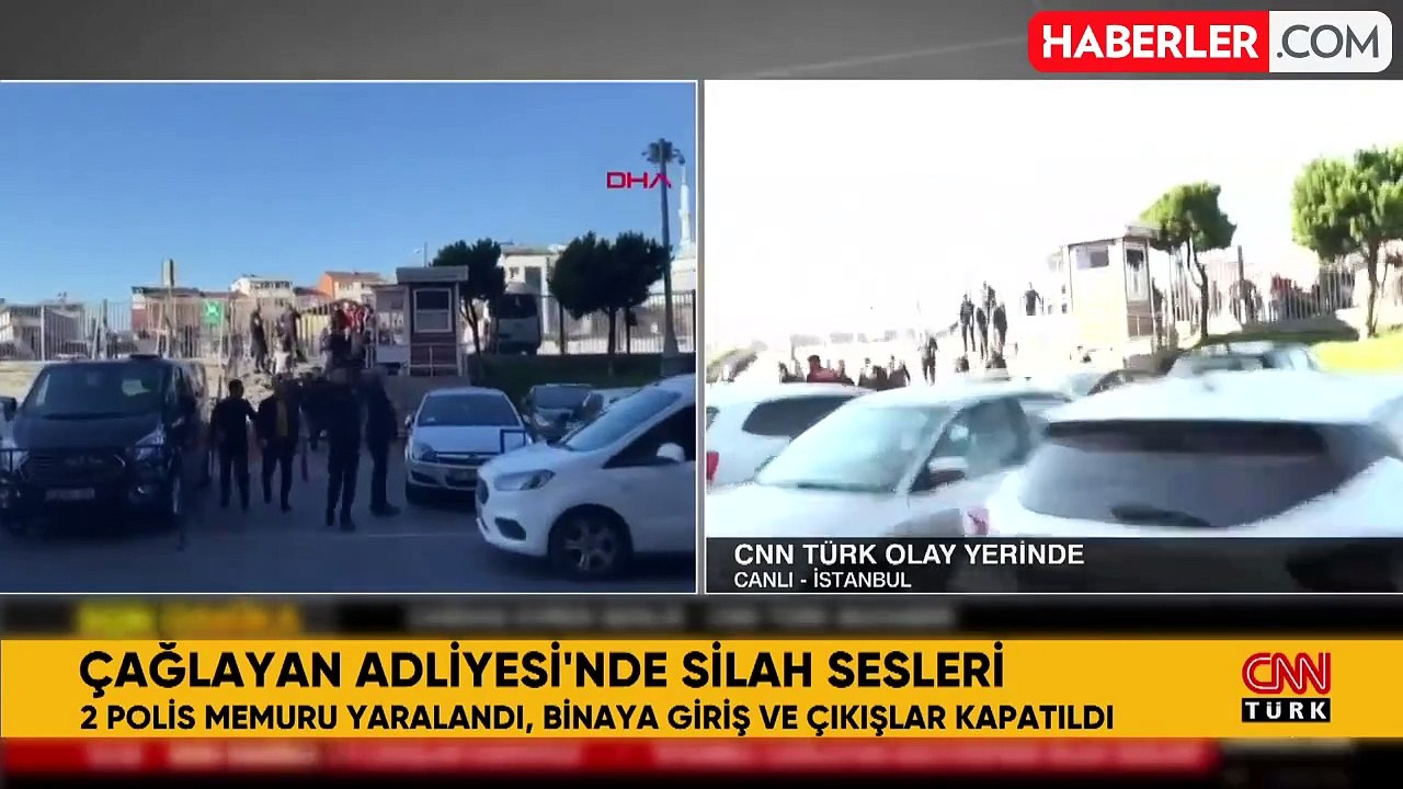 Çağlayan Adliyesi'ndeki silahlı saldırıda olay yerinden ilk görüntüler