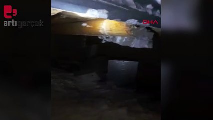 Anne ve iki çocuğu çığ düşen evden son anda kurtuldu