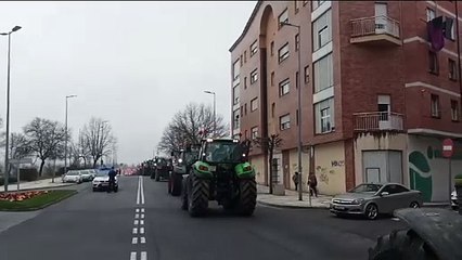 Tractorada por Miranda de Ebro