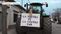 Agricultores se concentran con sus tractores en Granollers (Barcelona) y se suman a la protesta