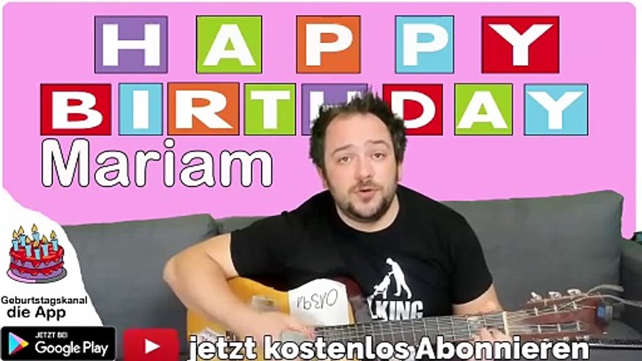 Happy Birthday, Mariam! Geburtstagsgrüße an Mariam
