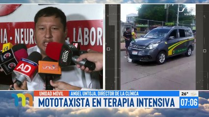 Mototaxista está en terapia intensiva