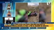 Madre fallece en Arequipa pero policías salvan su bebé recién nacido al trasladarlo 4 km a pie