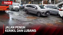 Hujan Deras, Jalan Otista Raya Jaktim Penuh Kerikil dan Lubang