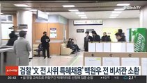 '文 전 사위 특혜채용' 수사 검찰, 백원우 전 청와대 비서관 소환