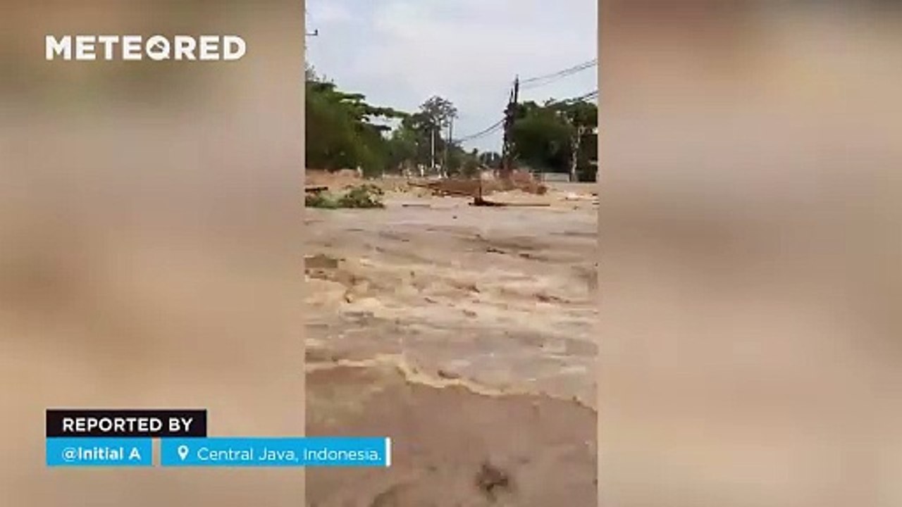 Terrible floods in Central Java, Indonesia.