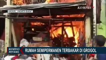 Kebakaran Rumah Semipermanen di Grogol, 14 Unit Mobil Damkar Diterjunkan ke Lokasi