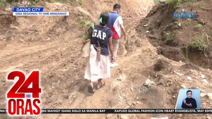 Mahigit tatlong ektaryang taniman ng cacao atbp., apektado ng gumuhong lupa | 24 Oras