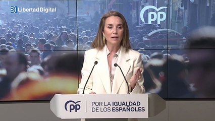 Cuca Gamarra denuncia que "Sánchez de privilegios a su socio para mantenerse en el poder"