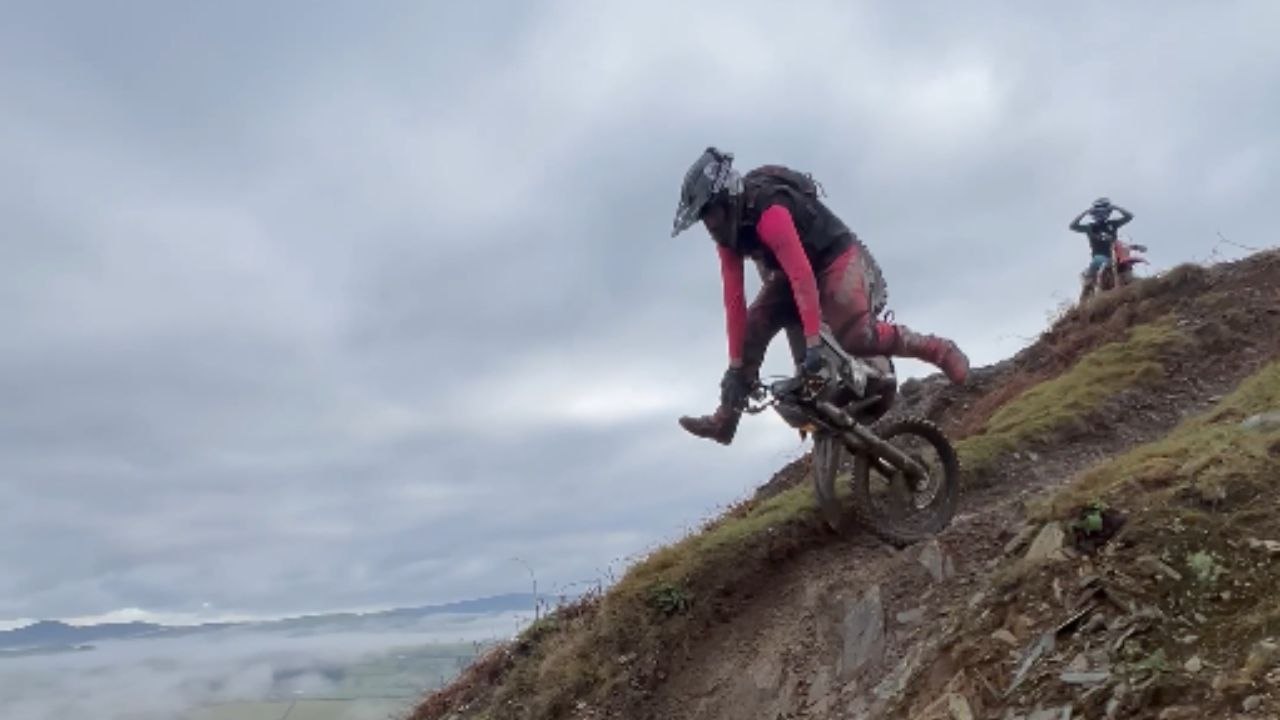 Stunt rider barely escapes hill-arious injury after dangerous stunt idea goes wrong