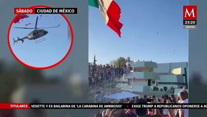 ASÍ fue el momento en que un helicóptero CORTÓ parte de la bandera en Campo Marte