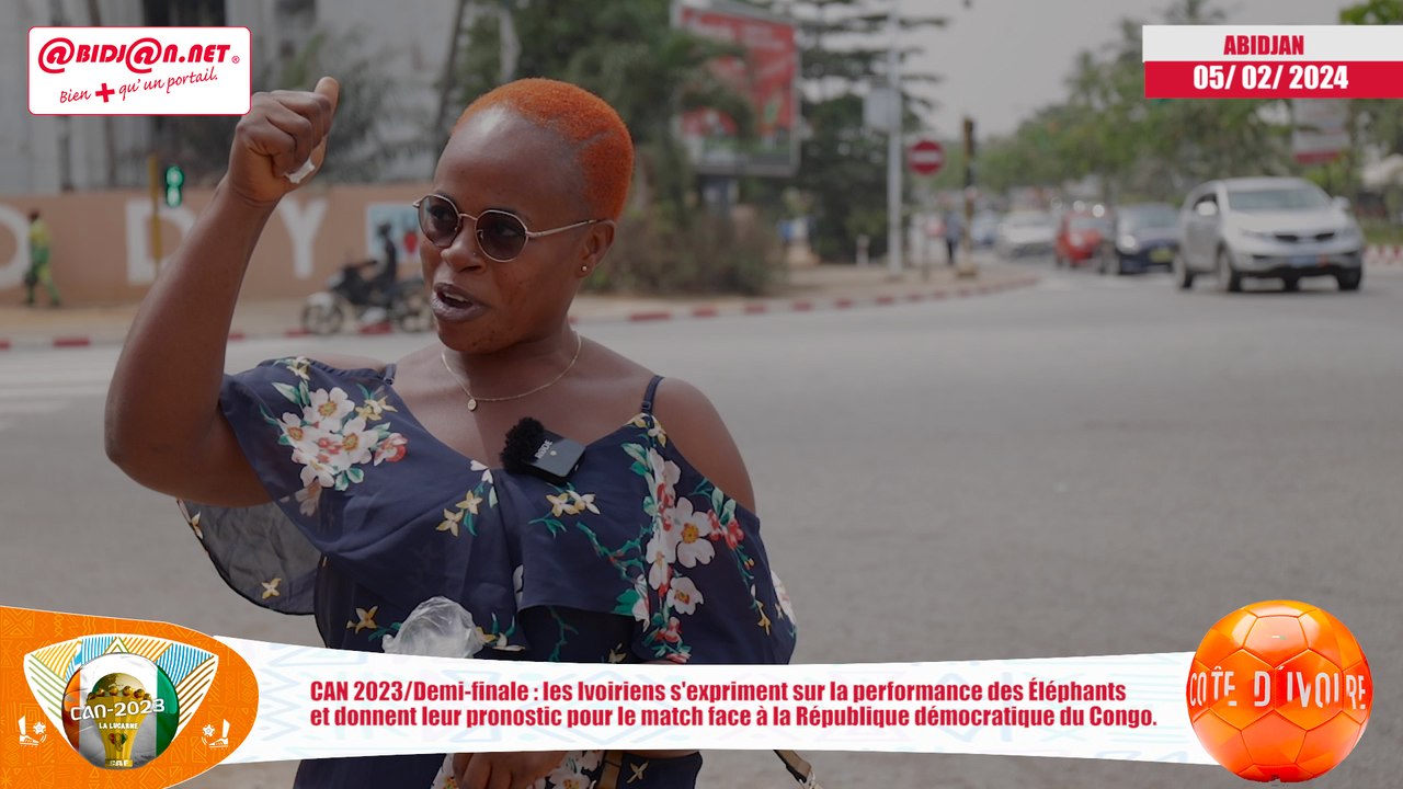 CAN 2023:Demi-finale - les Ivoiriens s'expriment sur la performance des Éléphants et donnent leur pronostic pour le match face à la République démocratique du Congo.
