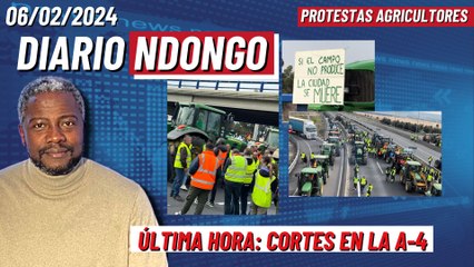 Ndongo se mete entre los agricultores que dicen basta: así colapsan las carreteras en varias provincias de España