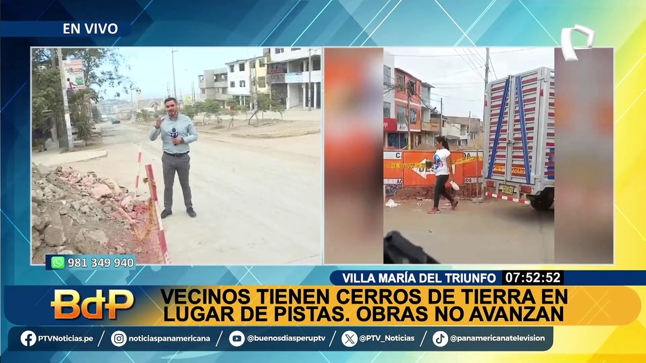 Vecinos de VMT cansados de tener cerros de tierra y basura en vez de pistas: denuncian que obras no avanzan