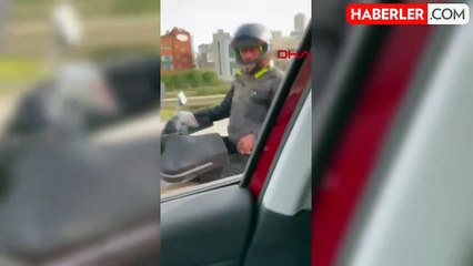 Ataşehir'de Motosikletli Kadın Sürücüye Hakaret Etti