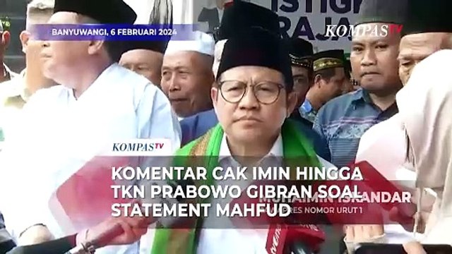 Komentar Cak Imin hingga TKN Prabowo-Gibran soal Omongan Mahfud
