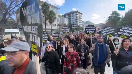 “Unutmak yok, affetmek yok” diyen Hataylılar, memleketleri için yürüdü: Hatay’ı yeniden kuracağız!