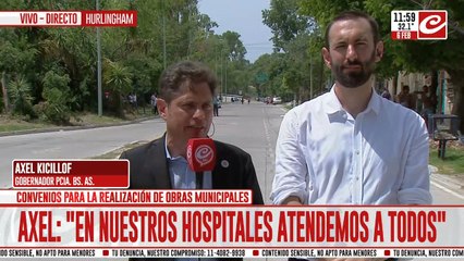 Axel Kicillof con Chiche Gelblung: "En nuestros hospitales atendemos a todos"
