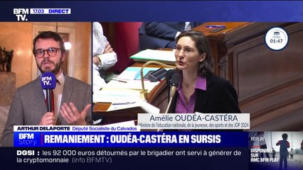 Arthur Delaporte (PS) sur Amélie Oudéa-Castéra: "Je ne vois pas comment elle peut rester (...) Elle défend un modèle d'éducation d'un autre âge"