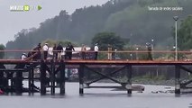 el cuerpo del exPresidente Sebastián Piñera llegó al muelle de Lago Ranco