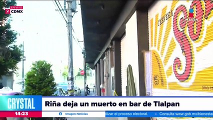 Riña deja un muerto en un bar de Tlalpan