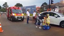 Adolescente fica ferido em acidente na Rua Cuiabá