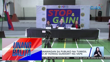 DOH, muling nanawagan sa publiko na tumigil sa paninigarilyo at huwag gumamit ng vape | UB