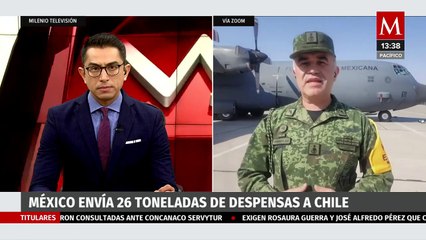 26 toneladas de despensa fueron enviadas a Chile por el gobierno mexicano