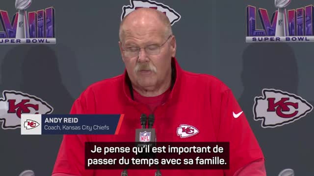 Super Bowl LVIII -  Reid : "J'ai la chance d'avoir une femme formidable qui aime voyager"