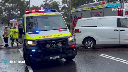 Car Plunges Down Embankment in Redhead 🚗 Emergency Response Underway