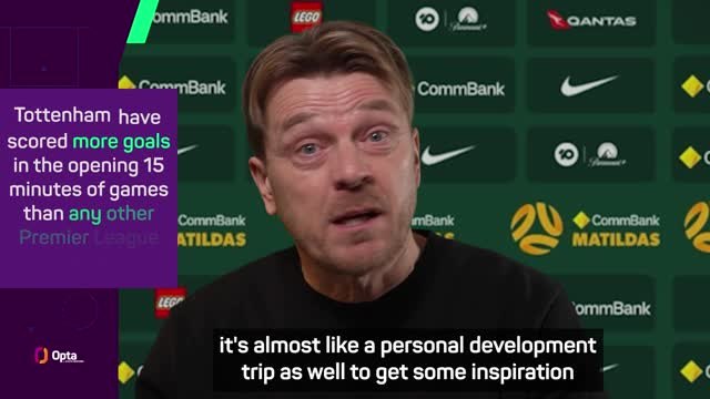 Matildas boss hopes to gain 'inspiration' from Postecoglou