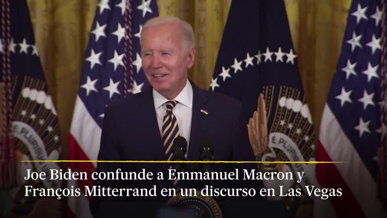 El último lapsus de Joe Biden: confunde a Macron con el fallecido Mitterrand