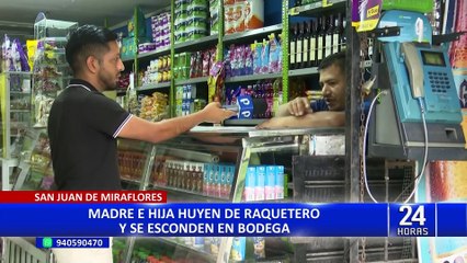 San Juan de Miraflores: buscan identificar a delincuente que persiguió a madre y su hija