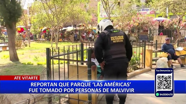 Ate Vitarte: denuncian que parque ha sido tomado por delincuentes