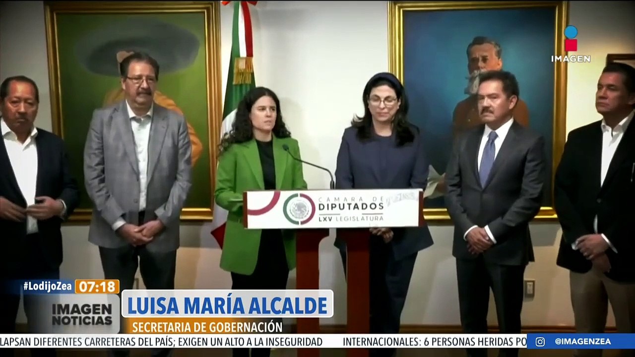 Luisa María Alcalde entrega el paquete de reformas de López Obrador