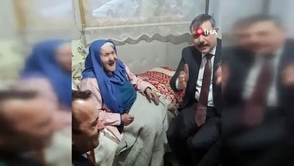 100 yaşındaki Aliye Nine ile Vali Çiftçi’nin gülümseten diyaloğu