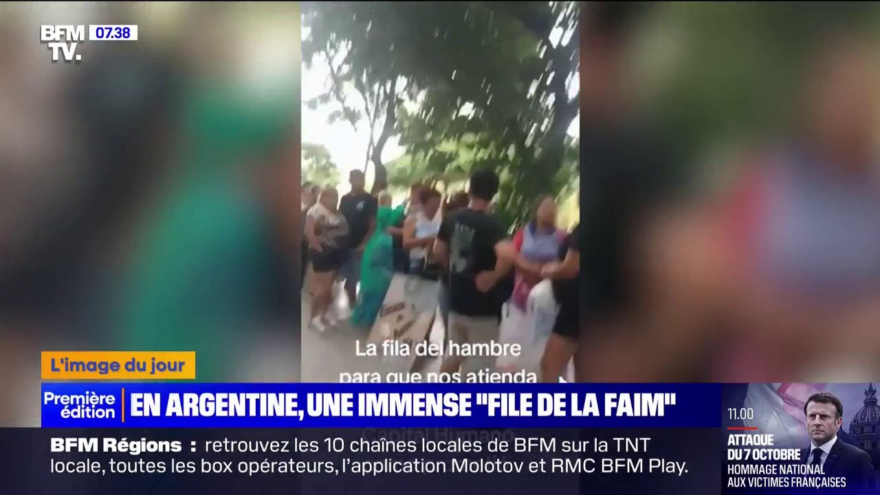 En Argentine, les images d'une immense "file de la faim" devant le ministère du "Capital humain" à Buenos Aires