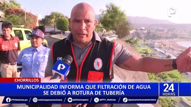 Chorrillos: filtración de agua en acantilado llegó hasta la Costa Verde