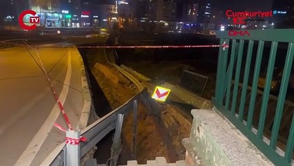 Bursa'da hafriyat kazısı sırasında yol çöktü