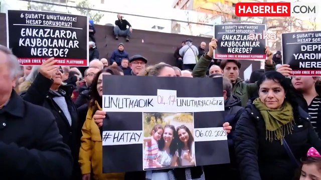 Eskişehir Emek ve Demokrasi Platformu, 6 Şubat depremlerinin yıl dönümünde hayatını kaybedenleri anıyor