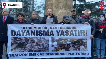 Trabzon Emek Ve Demokrasi Platformu: İktidarın devleti inşaat şirketlerine teslim etmesinin faturası depremzedelere yıkılmıştır