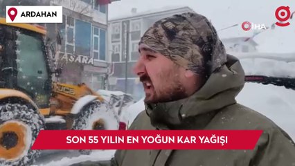 Ardahan’da son 55 yılın en yoğun kar yağışı