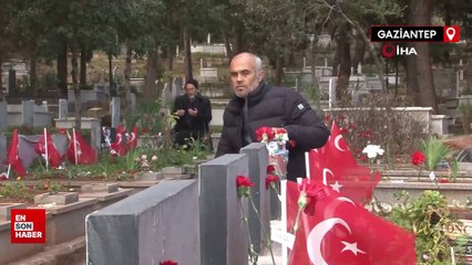 Gaziantep'te depremde 3 çocuğu ve eşini kaybetti günde 2 kez mezara gidiyor