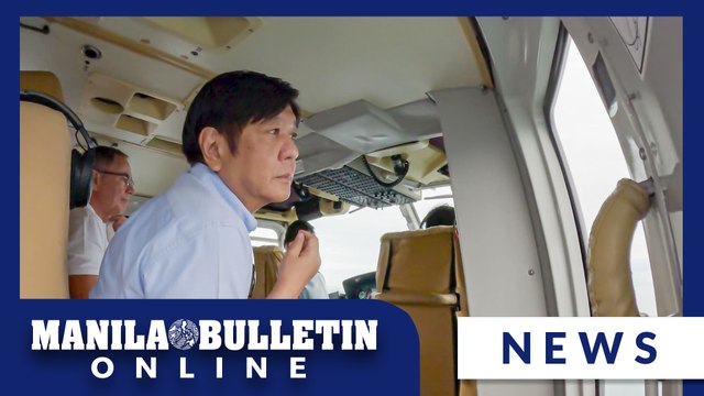 PBBM conducts aerial inspection in affected areas of floods and landslide in the Davao Region