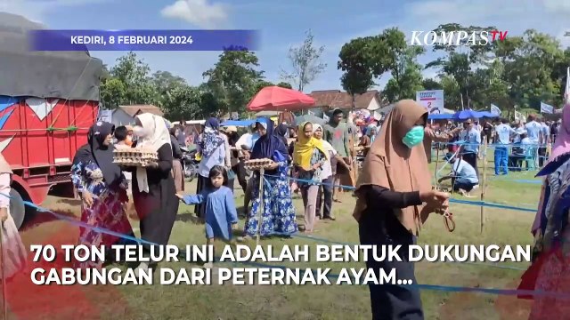 70 Ton Telur Diangkut 12 Truk Berangkat ke Jakarta dari Kediri untuk Kampanye Prabowo-Gibran