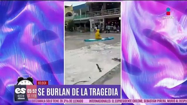 Frente frío provoca inundaciones en Holbox