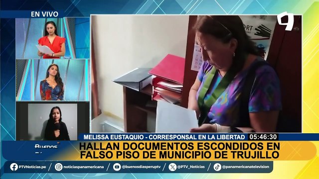 Hallan documentos escondidos en falso piso en la Municipalidad de Trujillo