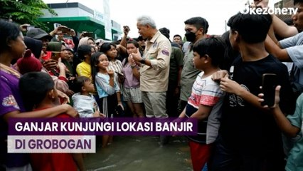 Ganjar Kunjungi Lokasi Banjir di Grobogan, Ajak Relawan Gotong Royong Bantu Korban